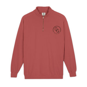 Unisex garment-dyed quarter-zip sweatshirt