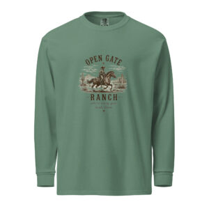 Garment-dyed heavyweight long-sleeve shirt